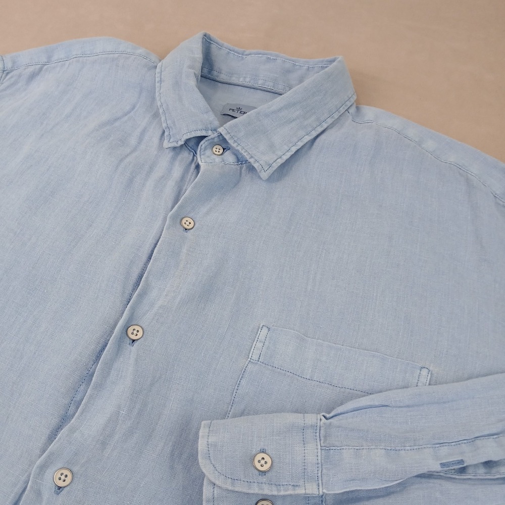 Peter Millar Light Blue Casual Button-Down Shirt
